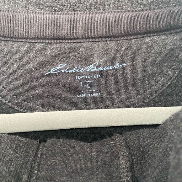 Eddie Bauer High Neck Button Front Jacket Gray Large - Picture 2 of 7